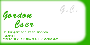 gordon cser business card